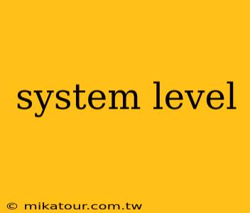 system level