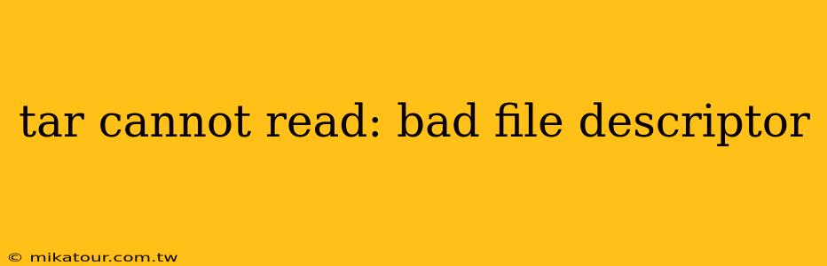 tar cannot read: bad file descriptor