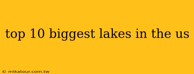 top 10 biggest lakes in the us