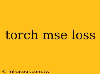 torch mse loss