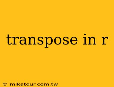 transpose in r