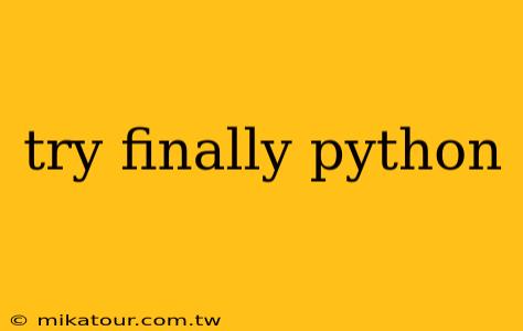 try finally python