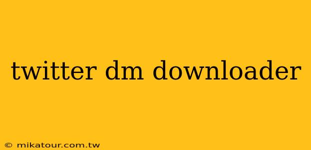 twitter dm downloader