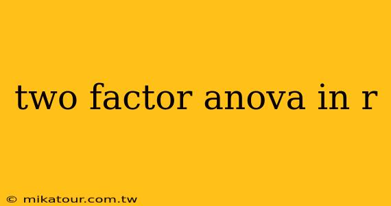 two factor anova in r