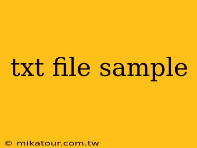 txt file sample