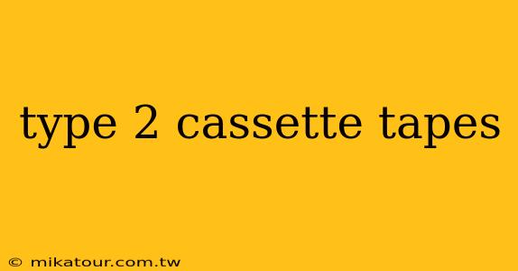 type 2 cassette tapes