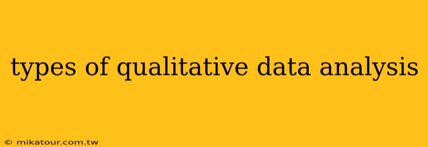 types of qualitative data analysis