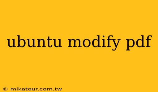 ubuntu modify pdf