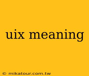 uix meaning