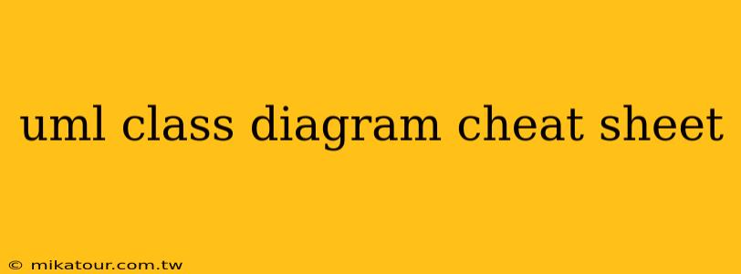 uml class diagram cheat sheet