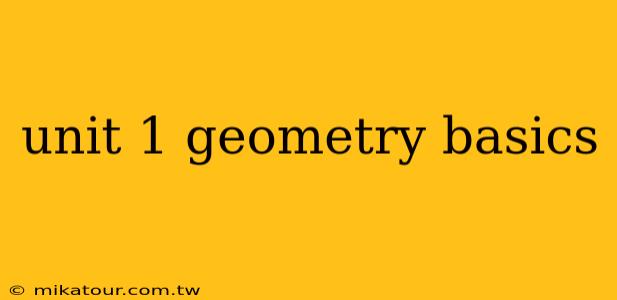 unit 1 geometry basics