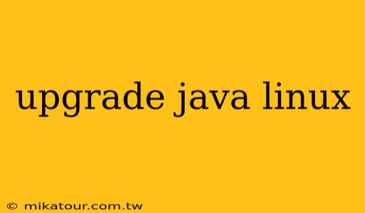 upgrade java linux