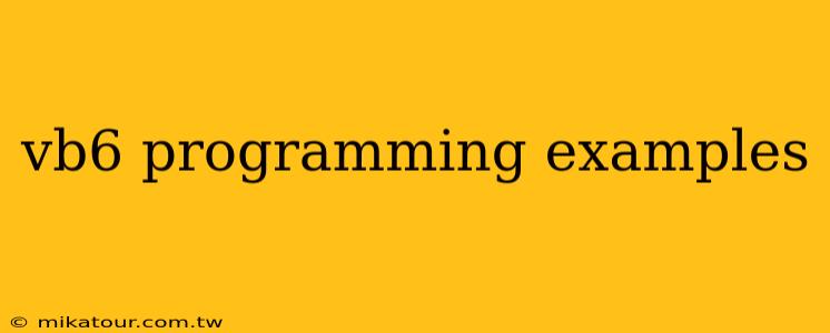 vb6 programming examples