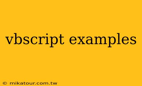 vbscript examples