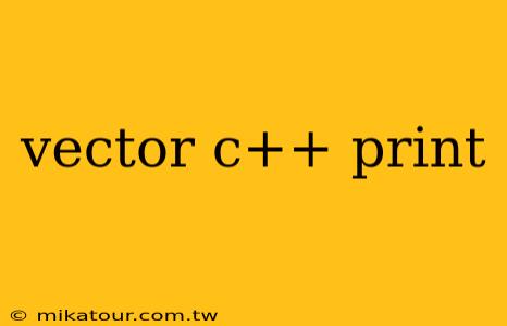 vector c++ print