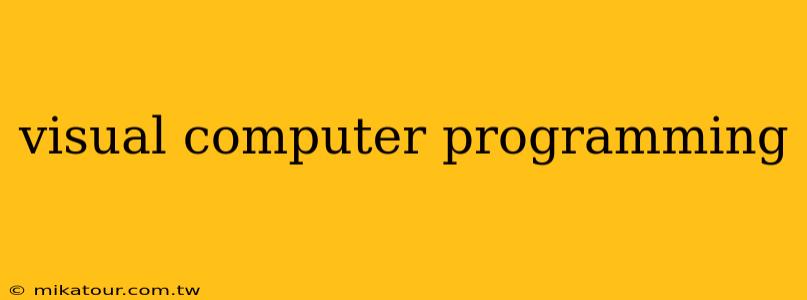 visual computer programming