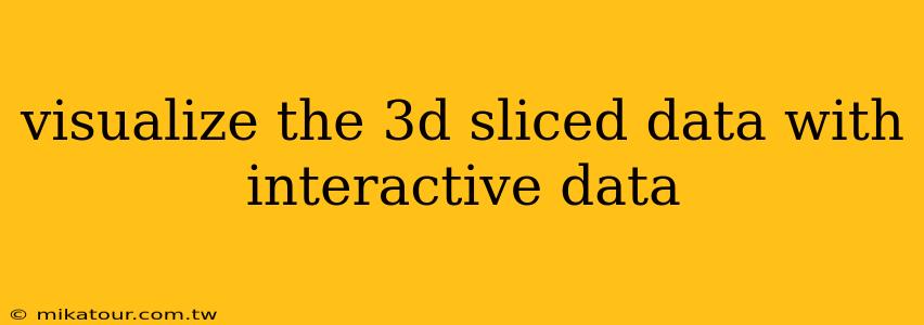 visualize the 3d sliced data with interactive data