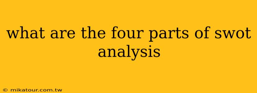 what are the four parts of swot analysis