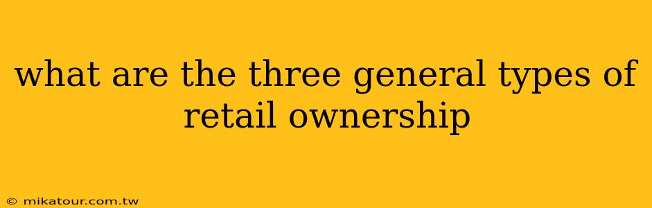 what are the three general types of retail ownership