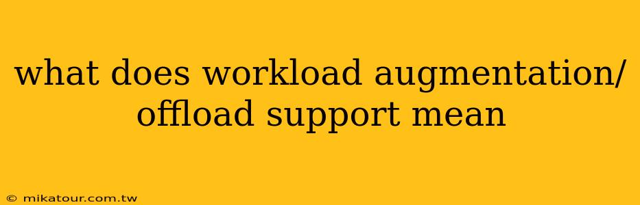 what does workload augmentation/offload support mean