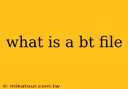 what is a bt file