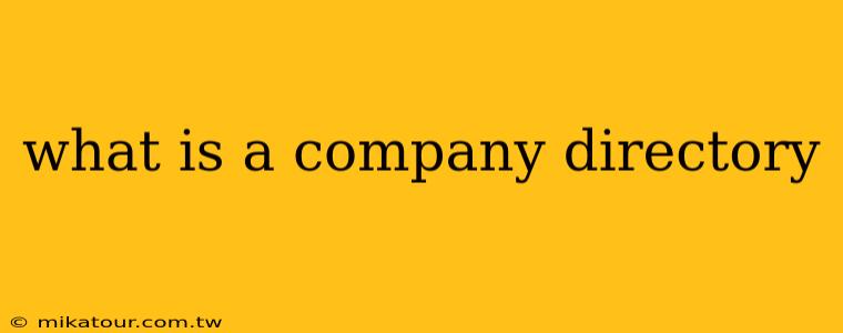 what is a company directory