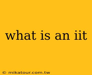 what is an iit