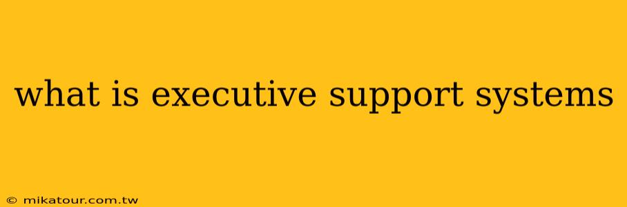 what is executive support systems