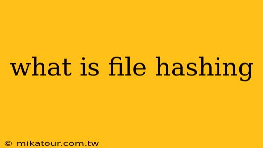 what is file hashing