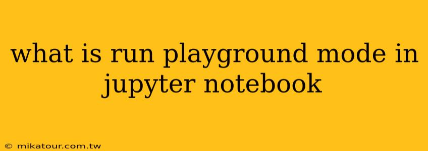 what is run playground mode in jupyter notebook