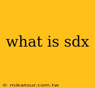 what is sdx