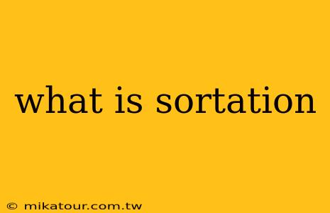 what is sortation