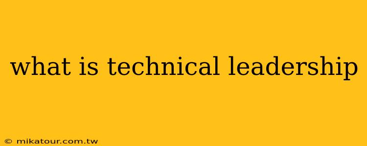 what is technical leadership