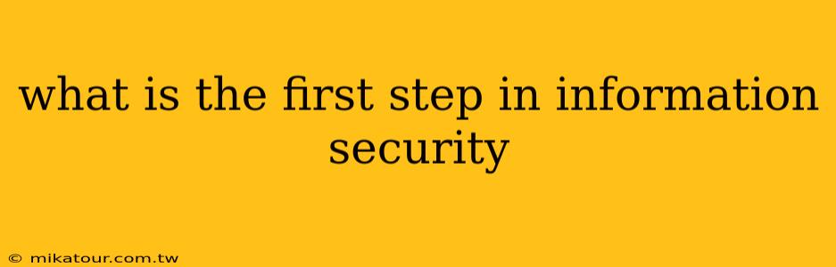 what is the first step in information security