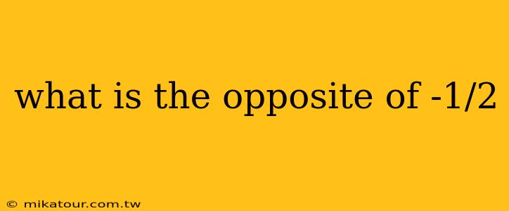 what is the opposite of -1/2