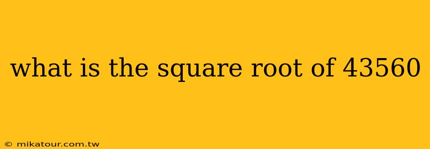 what is the square root of 43560