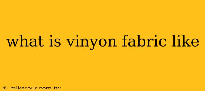 what is vinyon fabric like