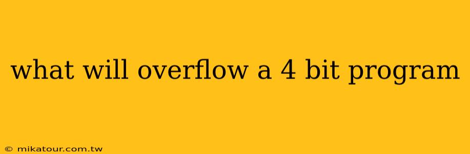 what will overflow a 4 bit program