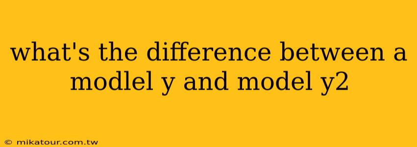 what's the difference between a modlel y and model y2