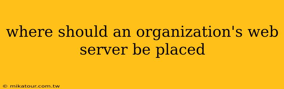 where should an organization's web server be placed