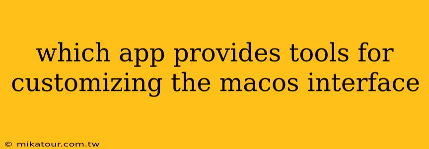 which app provides tools for customizing the macos interface