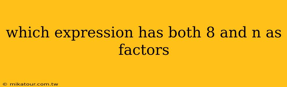 which expression has both 8 and n as factors