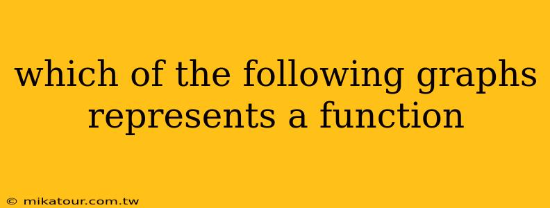 which of the following graphs represents a function