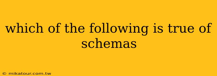 which of the following is true of schemas