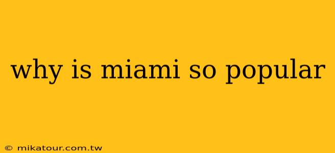 why is miami so popular