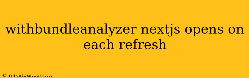 withbundleanalyzer nextjs opens on each refresh