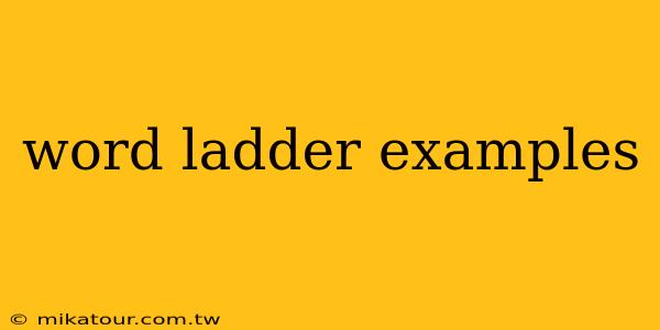 word ladder examples