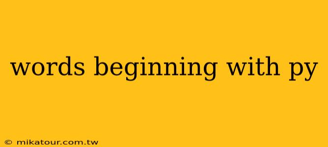 words beginning with py