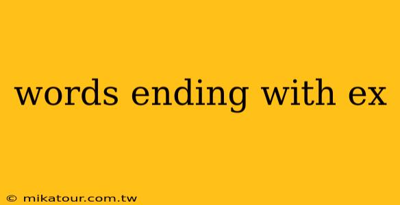 words ending with ex