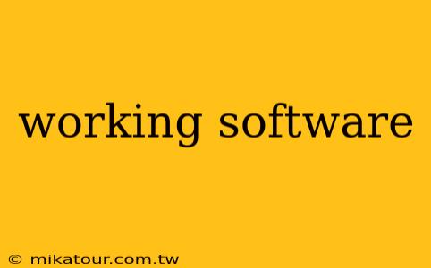 working software